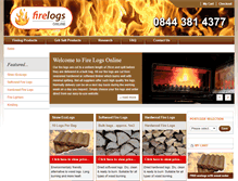 Tablet Screenshot of firelogsonline.co.uk